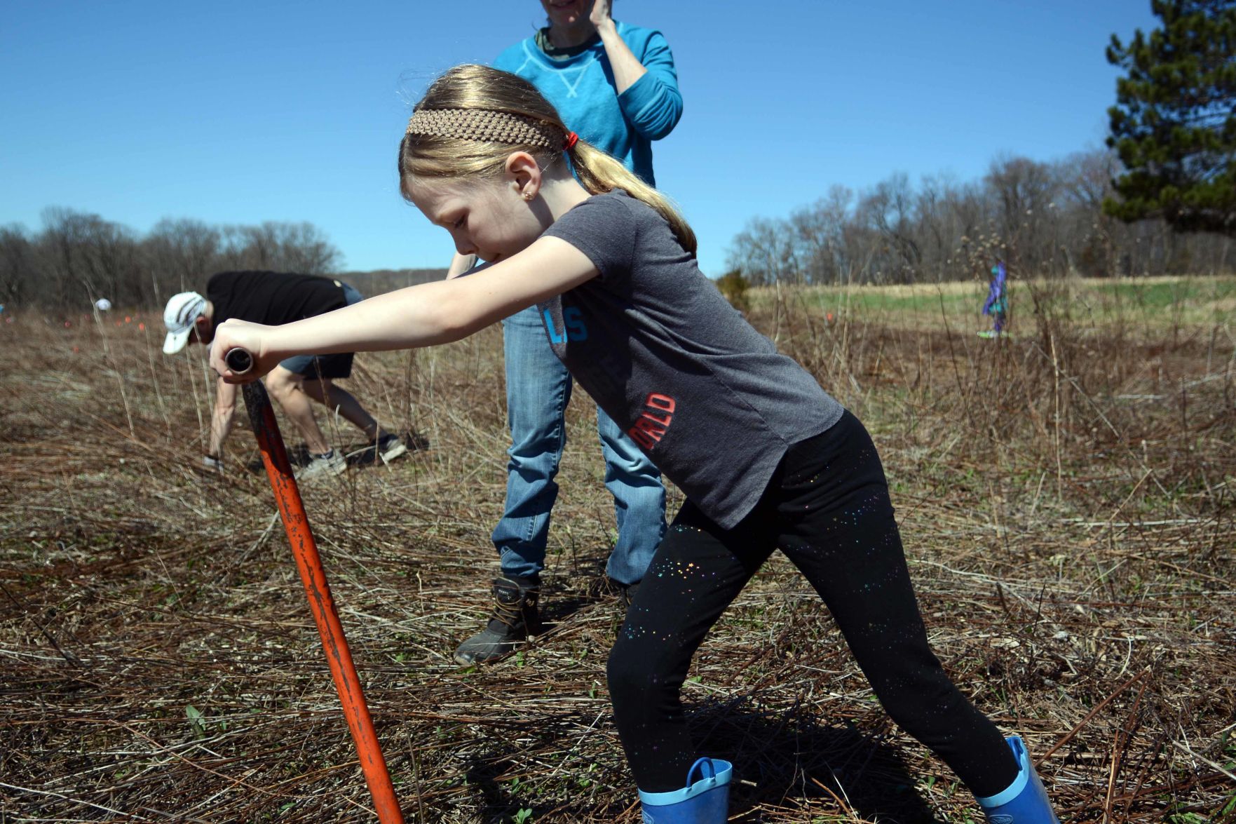 Earth Day tree planting in Baraboo Hills, April 20